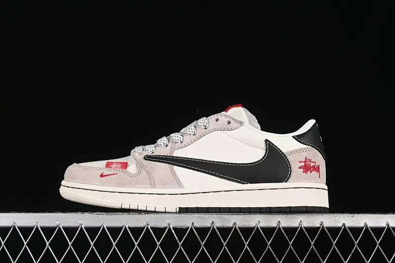 All categories Air Jordan Jordan series basketball shoes Air Jordan 1 Low High-end customized low-top sneakers Travis Scott x Fragment Design x Air Jordan 1 Low OG SP AJ1 Joe 1 Stussi joint-light coffee black hook low-top cultural casual sneakers SJ2068-131